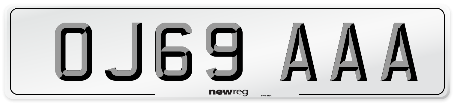 OJ69 AAA Number Plate from New Reg